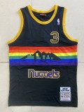 NBA Nuggets # 3 Lverson Snow mountain black top Mesh Jersey 1:1 Quality