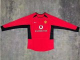 2002-2004 Manchester United Home Long Sleeve 1:1 Quality Retro Soccer Jersey