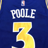 22/23 Warriors POOLE #3 Blue 1:1 Quality Retro NBA Jersey
