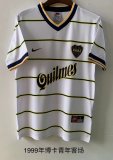 1990 Boca White Fans Retro Soccer Jersey