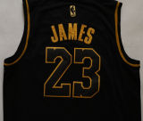 NBA Laker 23 black gold 1:1 Quality