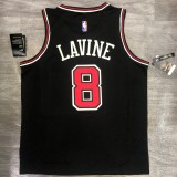 NBA Bulls crew black No. 8 Raven with chip 1:1 Quality