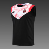 22/23 AC Milan Vest Training Suit Kit Black Red 1:1 Quality Soccer Jersey
