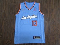 NBA New clipper Latin 13 George light blue 1:1 Quality