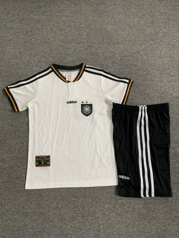 Germany Home 1:1 Kids Retro Soccer Jersey 1996