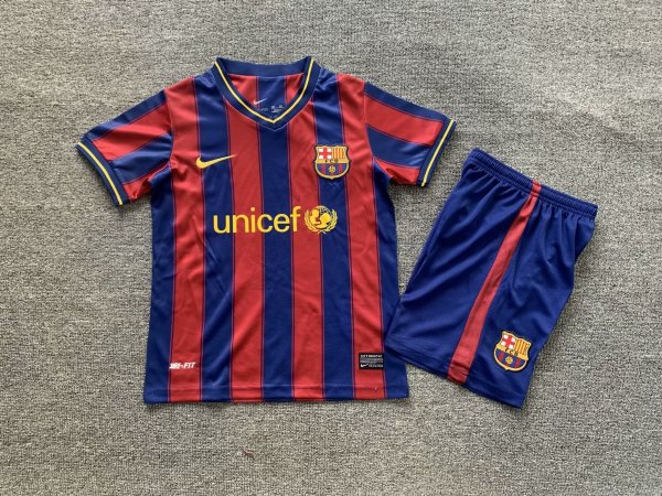 Barcelona Home 1:1 Kids Retro Soccer Jersey 2009/2010