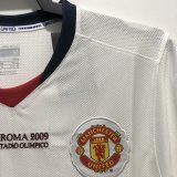 2008-2009 Manchester United Away White Champions League 1:1 Quality Retro Soccer Jersey