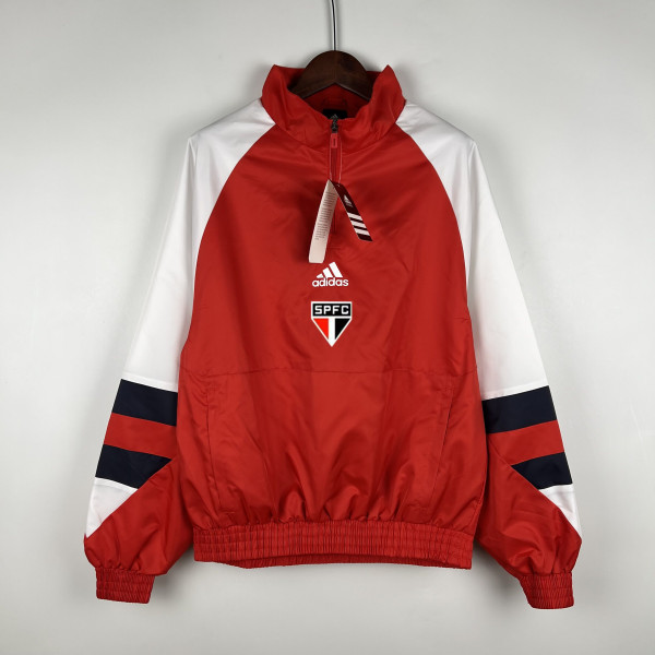 Sao Paulo Red Windbreaker（袖子白色）23/24