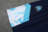 22/23 Olympique De Marseille Vest Training Suit Kit Dark Blue White 1:1 Quality Training Shirt