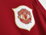2006-2007 Manchester United Home Long sleeve 1:1 Quality Retro Soccer Jersey