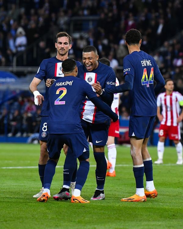 PSG Paris Home Multicolor Number Edition Fans 1:1 Quality Soccer Jersey 22/23