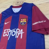 Barcelona Home Chest With New AD Fans 1:1 Quality Soccer Jersey 23/24