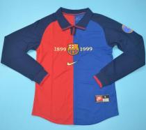 1999-2000 Barcelona Home Long Sleeve 1:1 Retro Soccer Jersey 1999-2000 Barcelona Home Long Sleeve 1:1 Retro Soccer Jersey