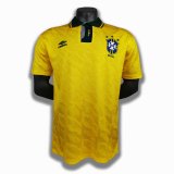 Brazil Home 1:1 Quality Retro Soccer Jersey 1991/1993