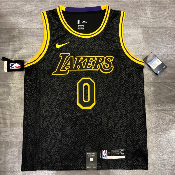 NBA Laker crew neck black snake 0 Kuzma with chip 1:1 Quality