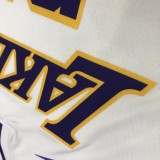 NBA Laker retro white V-collar 23 James with chip 1:1 Quality
