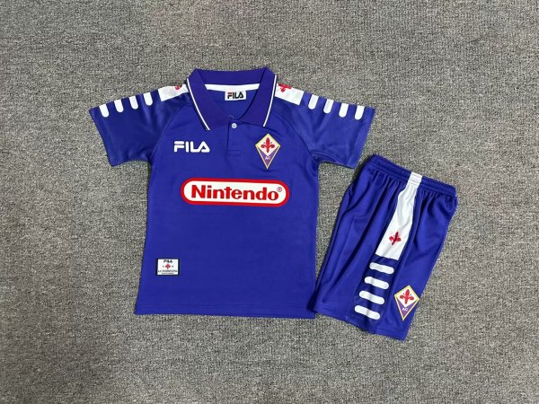 Fiorentina Home 1:1 Retro Kids Soccer Jersey 1998/1999