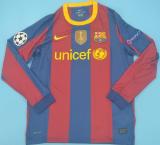 2010-2011 Retro Barcelona Home Long Sleeve 1:1 Quality Soccer Jersey