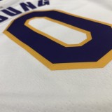 NBA Laker crew neck vintage white No.0 Nixon with chip 1:1 Quality