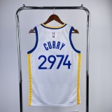 NBA Golden State Warriors White CURRY#2974 Men Jersey Top Quality Hot Pressing Number And Name 2023