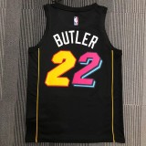 NBA Miami Heat BUTER #22 Black Top Quality Hot Pressing 1:1 Quality