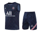 22/23 Paris Vest Training Suit Kit Black1:1 Quality Training Shirt