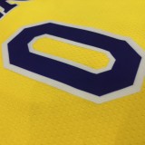 NBA Laker round neck retro yellow No.0 Nick Young with chip 1:1 Quality