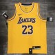NBA Laker crew neck retro Yellow No. 23 James with chip 1:1 Quality