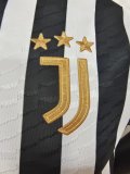 23/24 Juventus Black White Player Version 1:1 Quality Soccer Jersey
