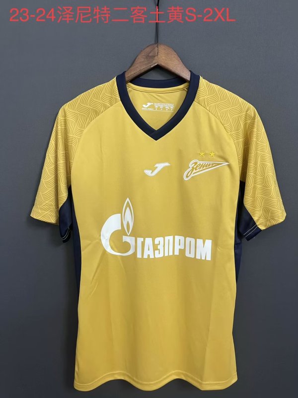 Zenit Saint Petersburg Third Yellow Fans 1:1 Quality Soccer Jersey 23/24