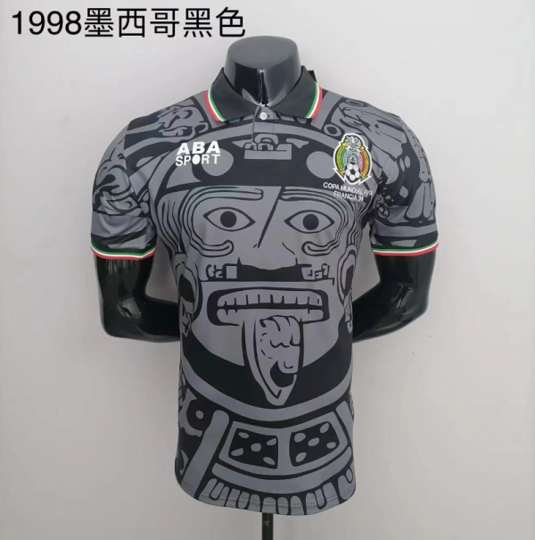 Mexico Black Fans Version 1:1 Quality Retro Soccer Jersey 1998