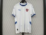 Czech Republic   White  Away  Fans 1:1 Quality Soccer Jersey 24/25