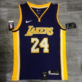 NBA Lakers retro purple V-neck 24 Kobe with chip 1:1 Quality