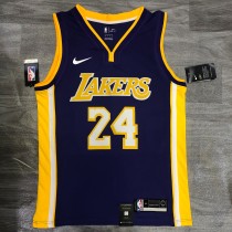NBA Lakers retro purple V-neck 24 Kobe with chip 1:1 Quality