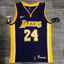 NBA Lakers retro purple V-neck 24 Kobe with chip 1:1 Quality