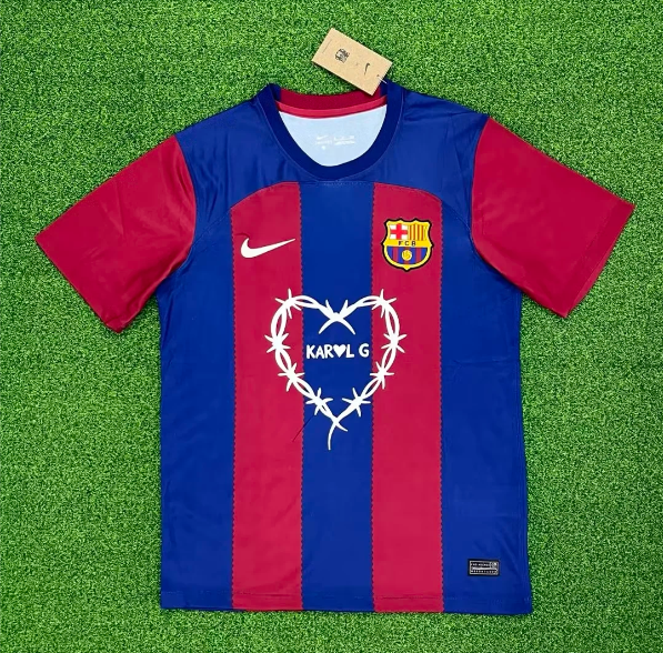 23/24 Barcelona Home Heart-shaped Fans 1:1 Quality Soccer Jersey