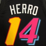 NBA Miami Heat HERRO #14 Black Top Quality Hot Pressing 1:1 Quality