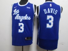 NBA New Laker Latin 3 Davis blue 1:1 Quality