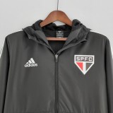 2022 Sao Paulo Black Windbreaker（白色阿迪白色三边）