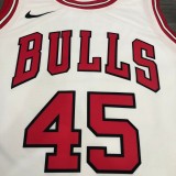 NBA Bulls crew neck white 45 Jordan with chip 1:1 Quality