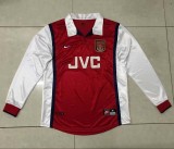 Arsenal Home Long sleeve 1:1 Retro Soccer Jersey 1998/1999