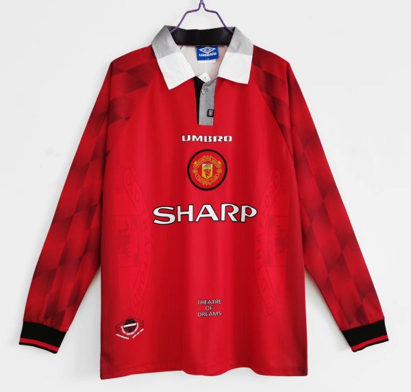1996-1997 Manchester United Home 1:1 Quality Retro Soccer Jersey