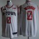NBA New season rockets (new fabric printing) No.0 Westbrook White City Edition 1:1 Quality