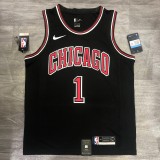 NBA Bulls crew neck black No.1 rose ribbon chip 1:1 Quality