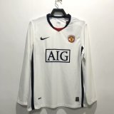 2008-2009 Manchester United Away Long Sleeve 1:1 Quality Retro Soccer Jersey