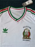 1986 Mexico Clasic Retro White Fans 1:1 Quality Soccer Jersey