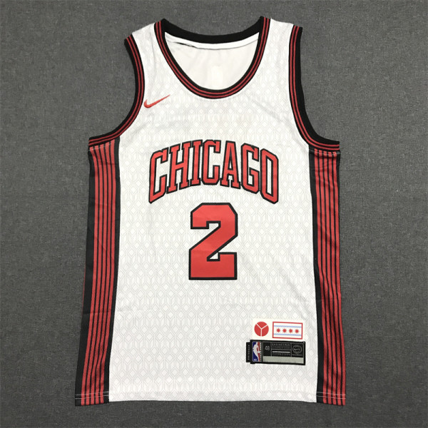 22/23 Bull BALL #2 White City Edition 1:1 Quality NBA Jersey
