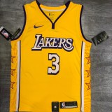 NBA Laker's Retro yellow V-lead Sucheng city version 3 Davis with chip 1:1 Quality