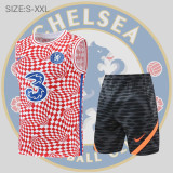 22/23 Chelsea Vest Training Suit Kit Red And White 1:1 Quality Training Jersey
