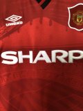 1994-1996 Manchester United Home 1:1 Quality Retro Soccer Jersey